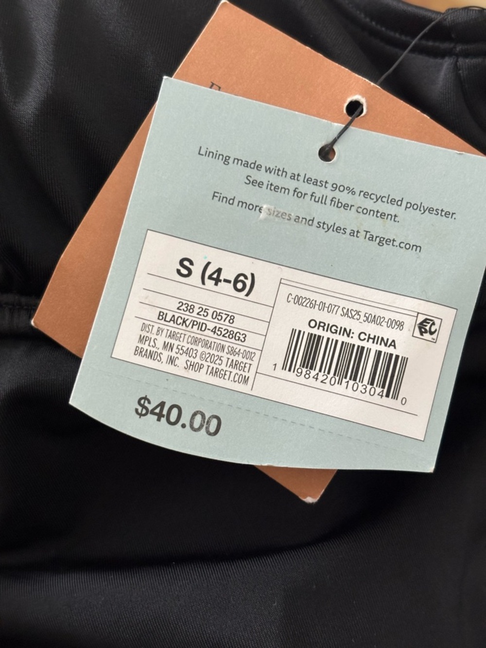 NWT Shade & Shore Plunge Neck Tummy Control 1 Pc Swimsuit - Black - S(4-6) - Picture 4 of 4